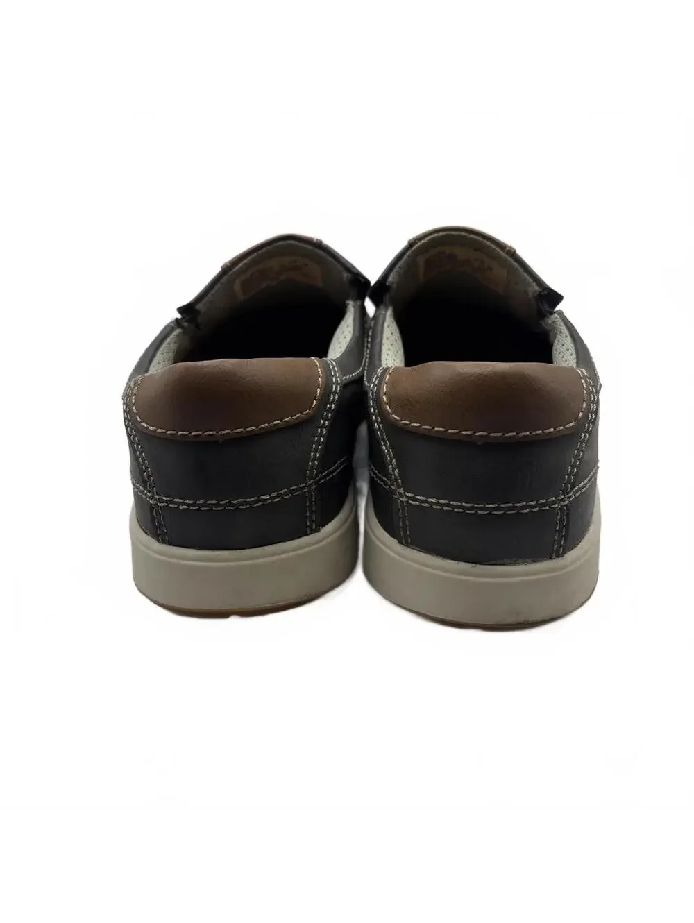 Seaside Men's Genuine Leather Slip-On Loafers Size 8.5 M Black Brown